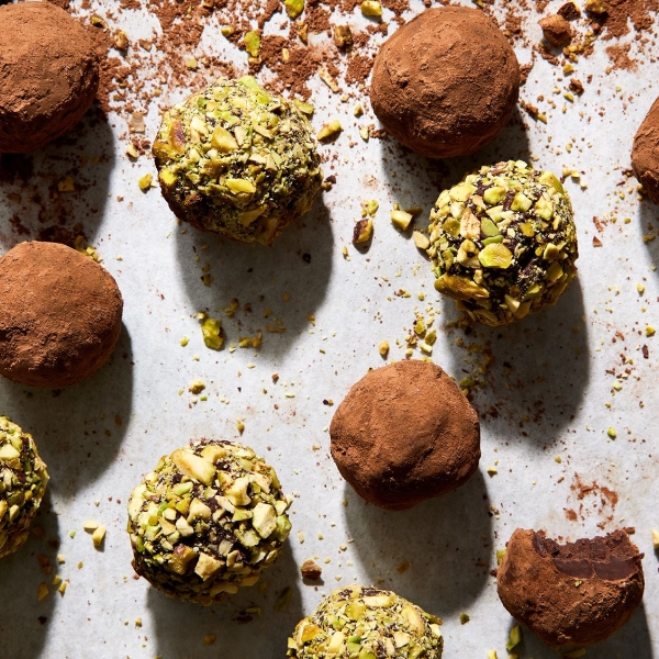 Dark Chocolate Champagne Butter Truffles