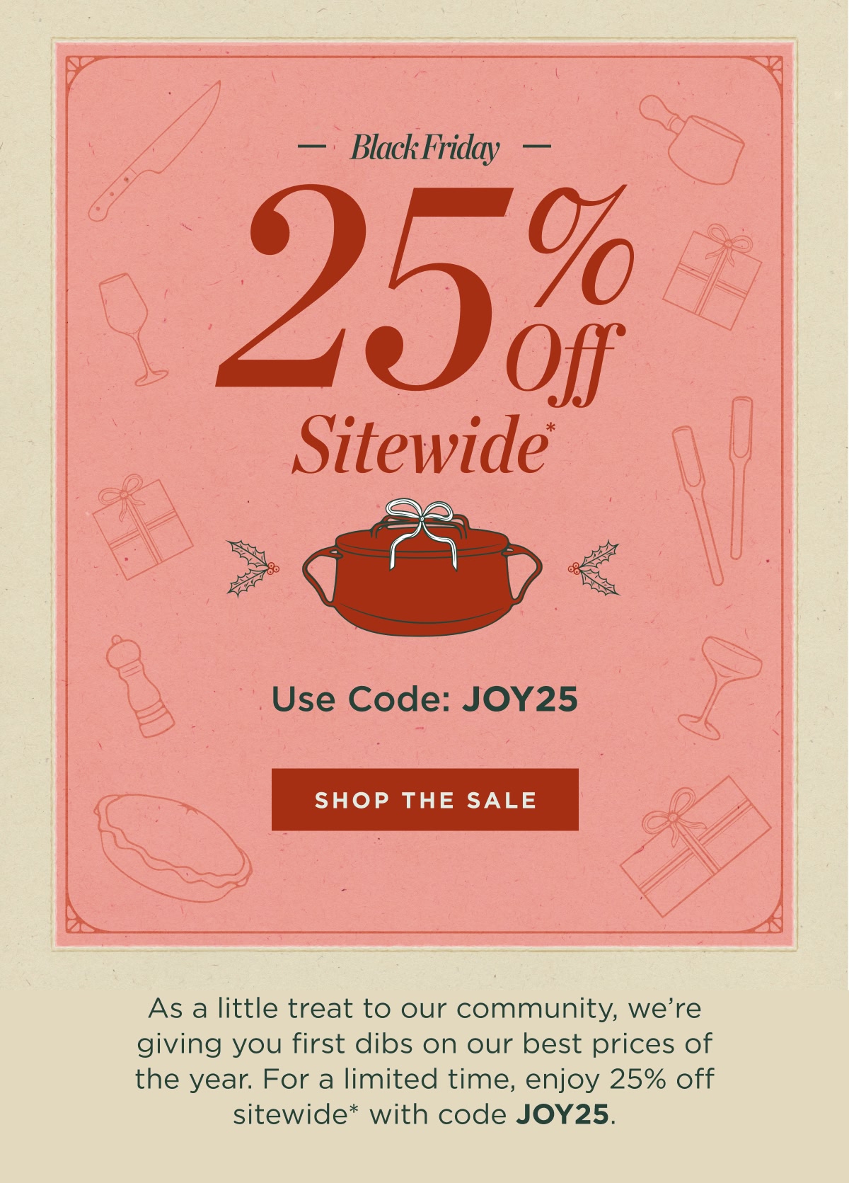25% Off Sitewide 