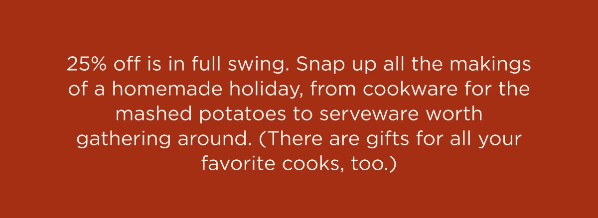 25% Off Is In Full Swing