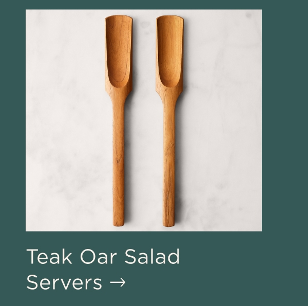 Teak Oar Salad Servers
