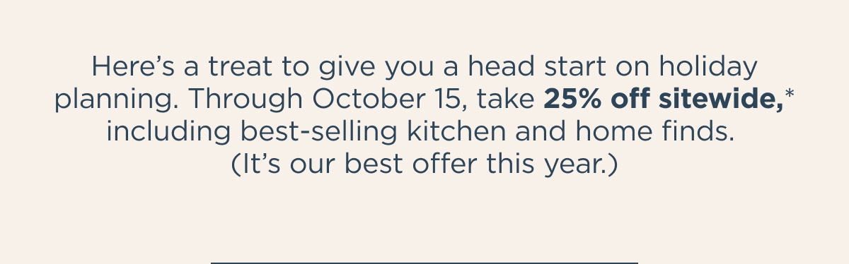 25% Off Sitewide