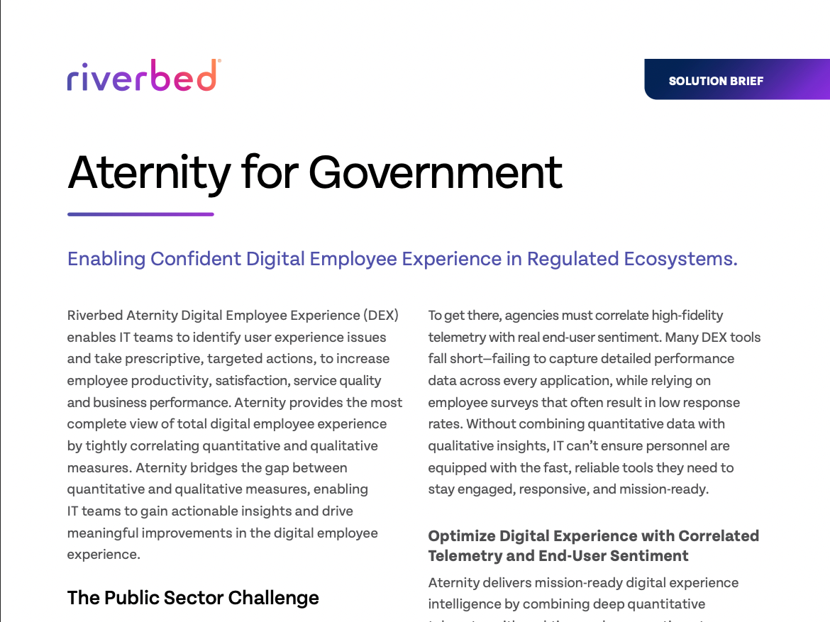 Riverbed Aternity for Government