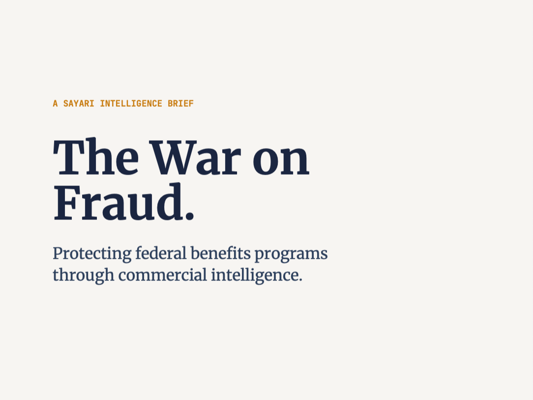 The war on fraud. Protecting federal benefits programs.