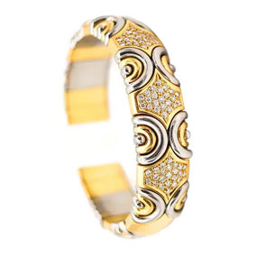 FRED Paris 1980 Bangle-Cuff Bracelet 18Kt Yellow Gold