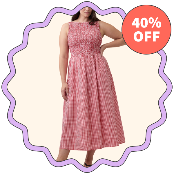 Gap Factory Smocked Boatneck Maxi Dress →