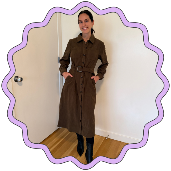Yexpine Corduroy Midi Dress