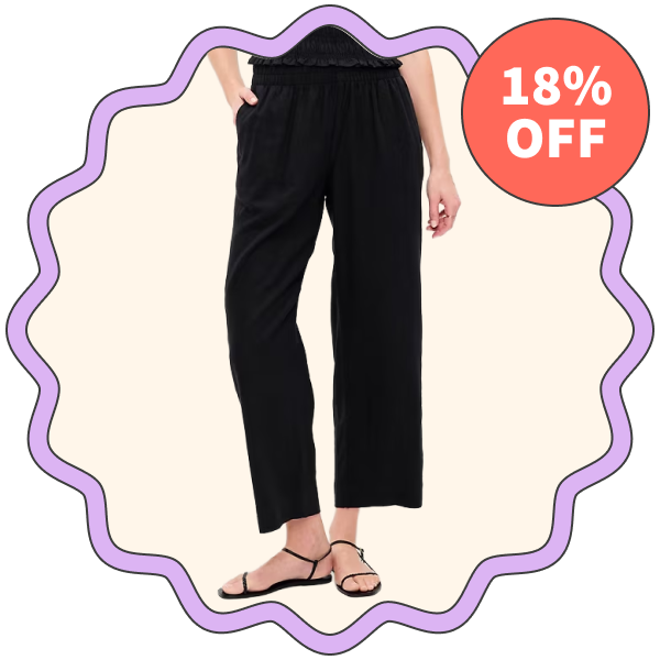 Old Navy High-Waisted Linen-Blend Straight Ankle Pants