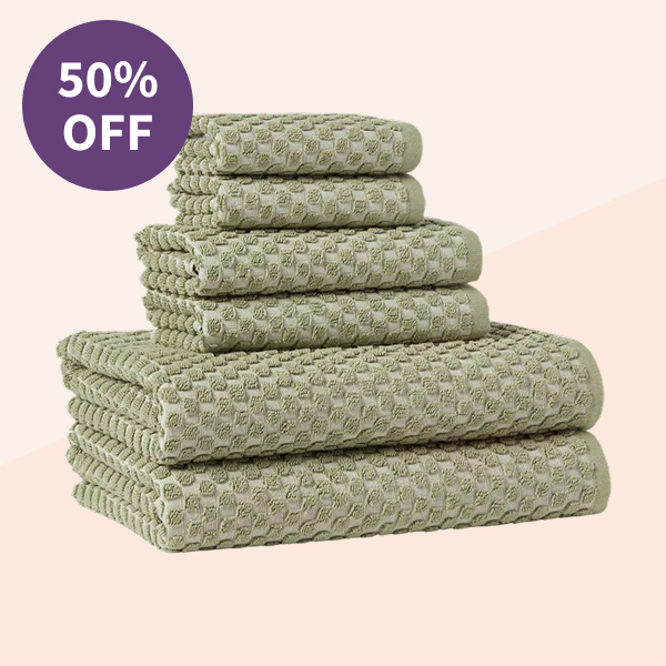 Threshold 6pc Performance Plus Textured Dot Bath Towel Set