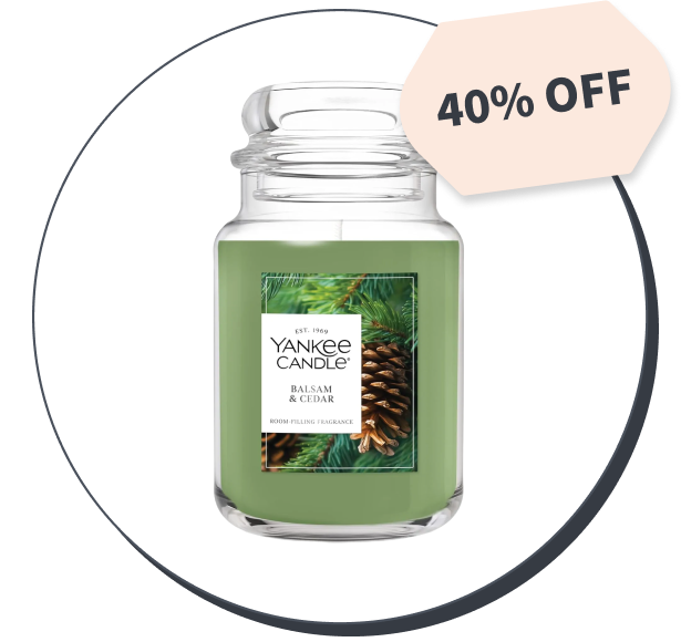 Yankee Candle Balsam and Cedar Candle