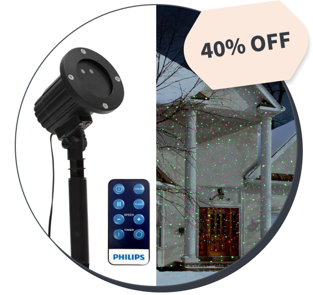 Philips LED Remote Controlled Red/Green Laser Motion Projector