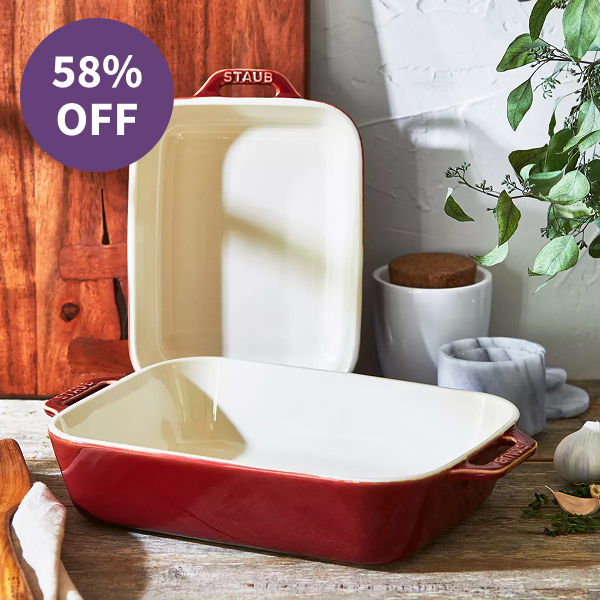 Staub Ceramic Rectangular Baking Dish Set (2 Piece)