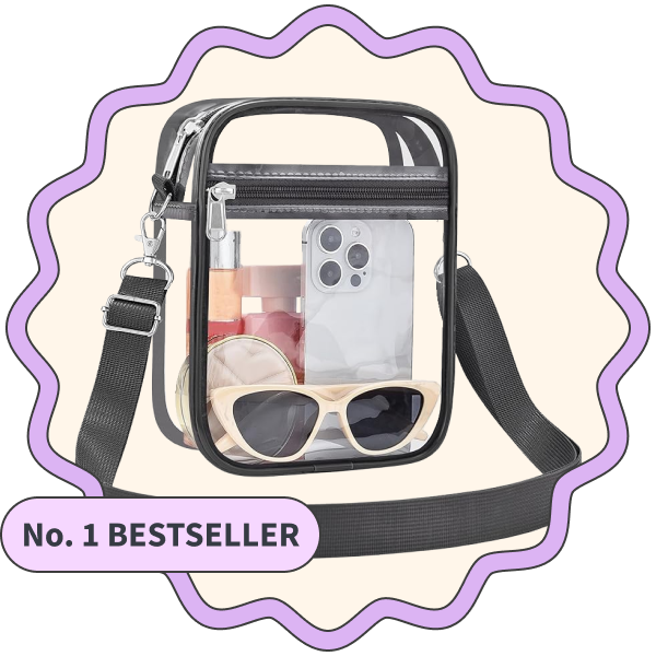 Uspeclare Clear Stadium Crossbody Purse