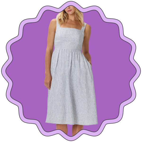 Quince 100% European Linen Fit & Flare Midi Dress →
