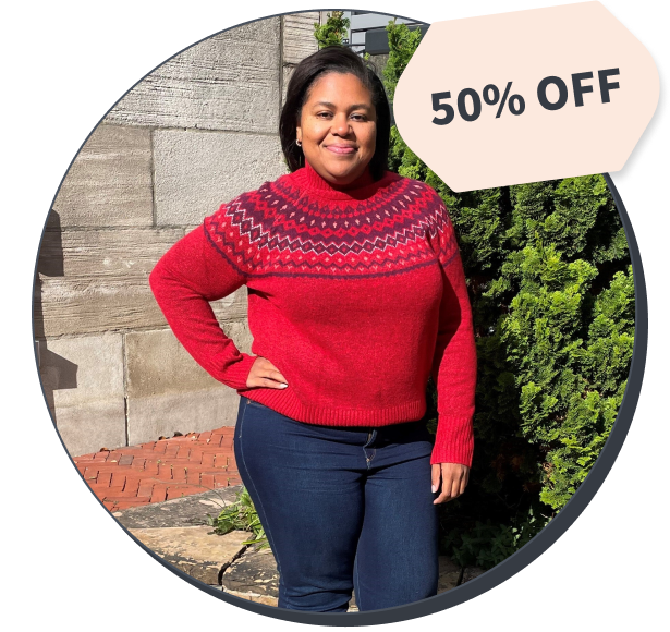 Style & Co Mock-Neck Fair Isle Sweater