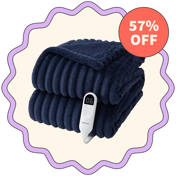 Bedsure Heated Reversible Throw Blanket