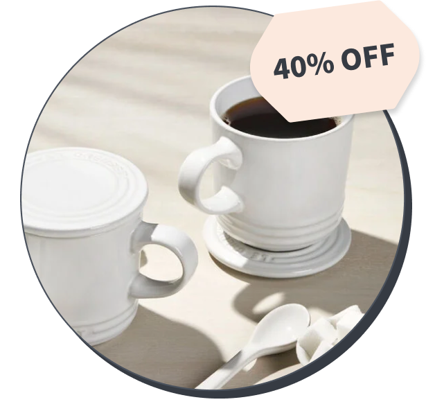 Le Creuset Set of 2 Mugs with Lids