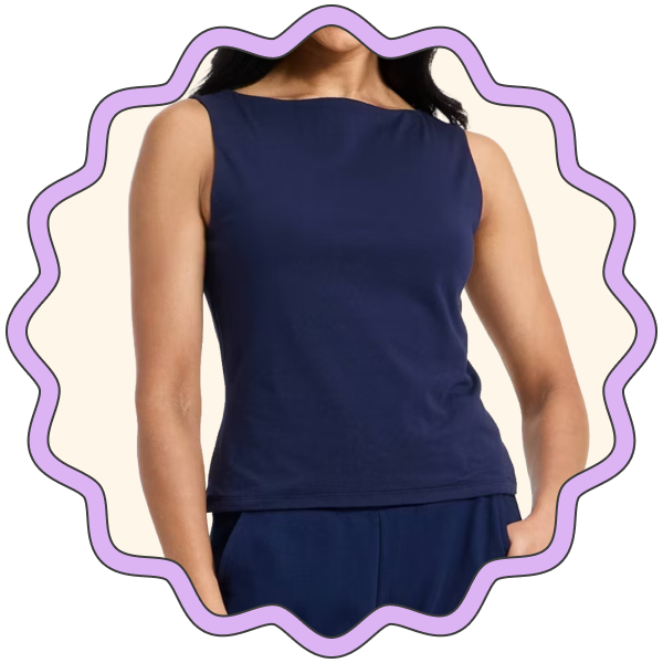 A New Day Sculpt Boat Neck Tank Top