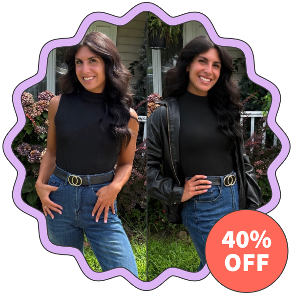 Zeagoo Mock Turtleneck Tank Top