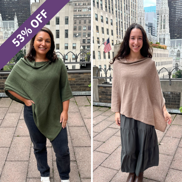 J.Crew Factory Cotton-Blend Triangle Sweater Poncho