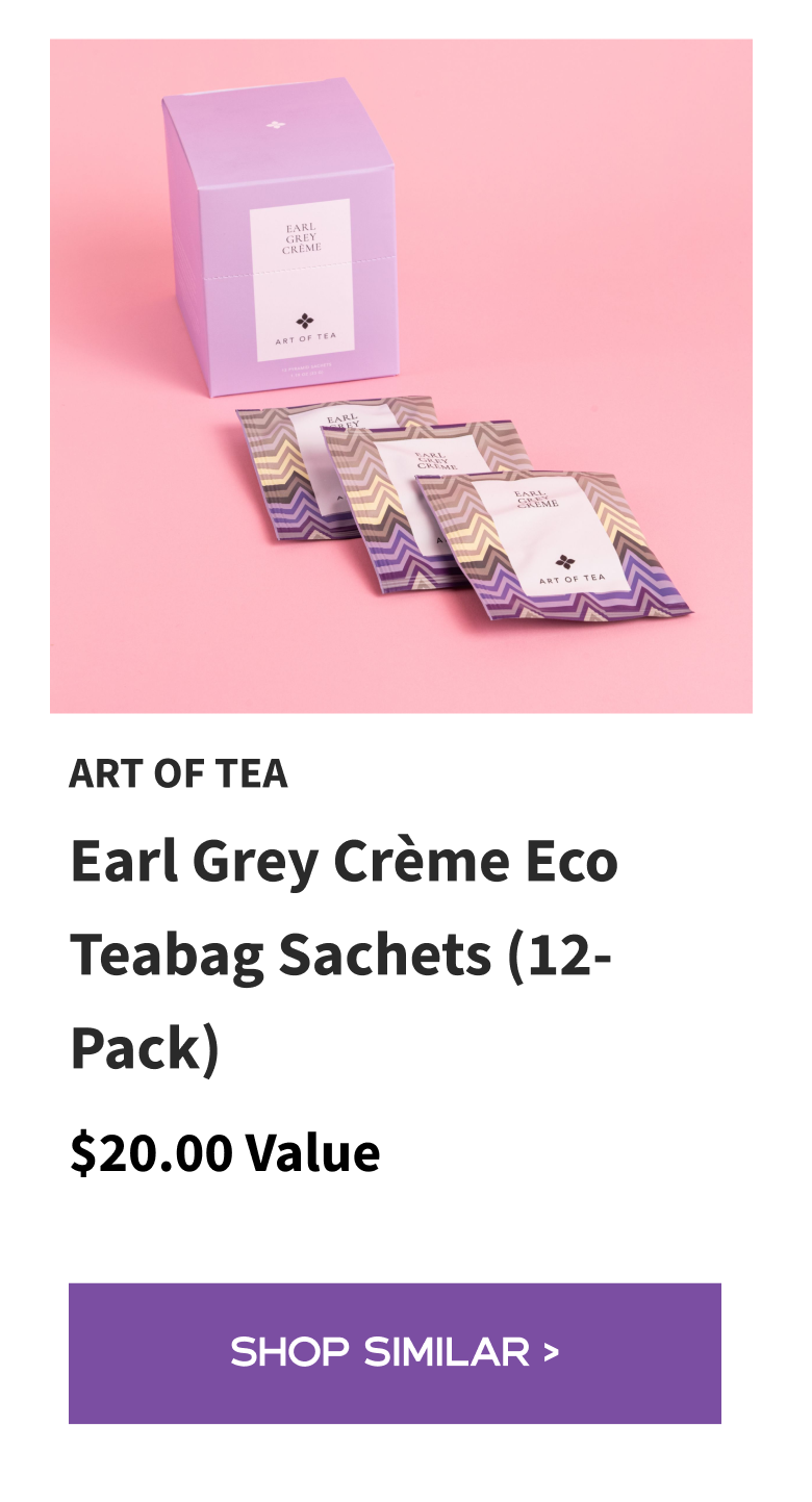 Art of Tea Early Grey Crème Eco Teabag Sachets (12-Pack)