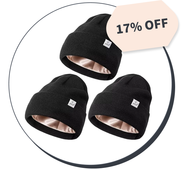 Zuppad 3-Pack Satin Lined Winter Beanie