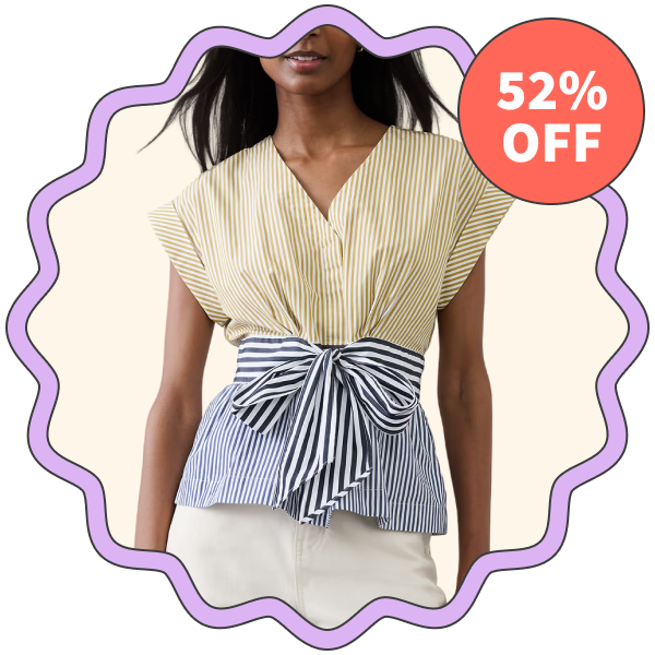 Banana Republic Factory Poplin Tie-Front Top