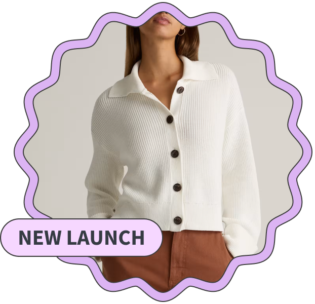 Quince 100% Organic Cotton Fisherman Collared Cardigan