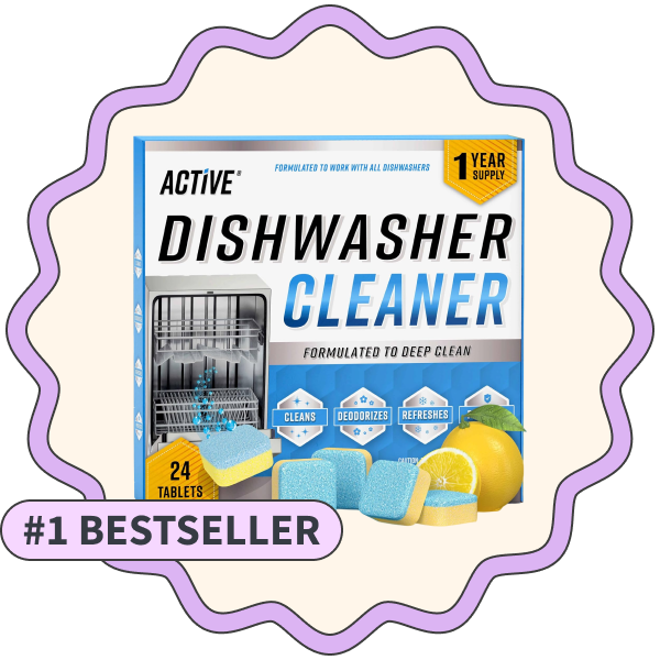 Active Dishwasher Cleaner and Deodorizer Tablets (Pack of 24)