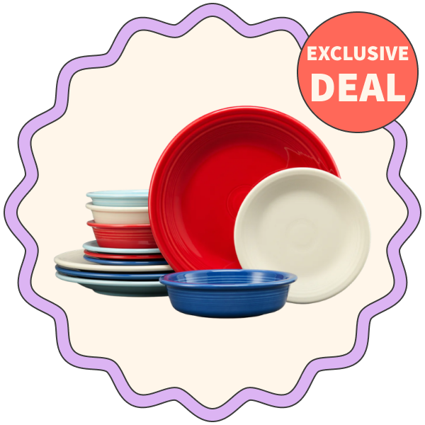 Fiesta Mixed Americana Classic Rim Dinnerware Set for 4 (12 Piece)