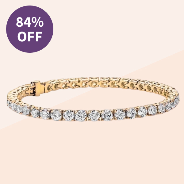 Cate & Chloe Olivia 18k Yellow Gold Plated Tennis Bracelet