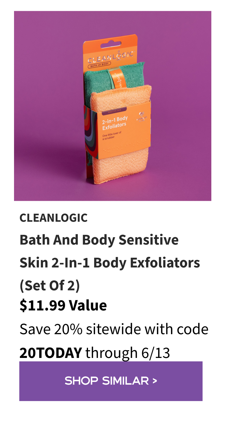 Cleanlogic Bath and Body Sensitive Skin 2-in-1 Body Exfoliators (Set of 2)