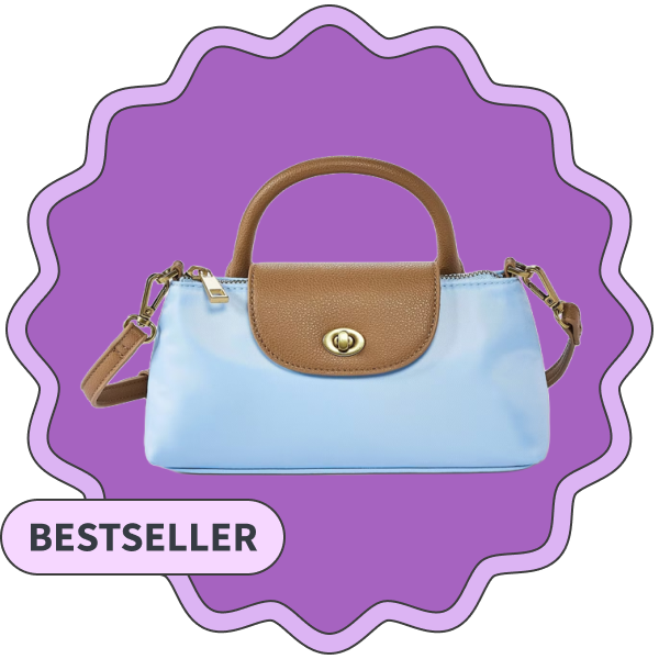 A New Day Elongated Nylon Top Handle Crossbody Bag