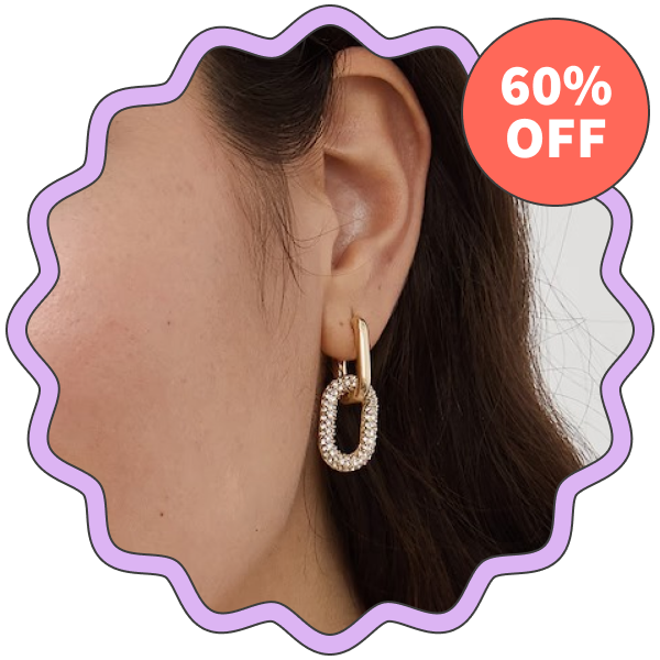 Banana Republic Factory Pave Double Link Earrings