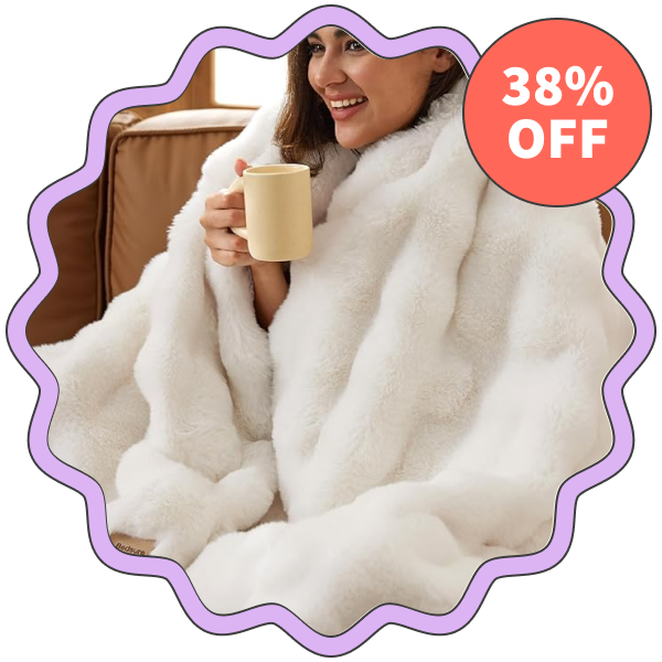 Bedsure GentleSoft Faux Fur Throw Blanket