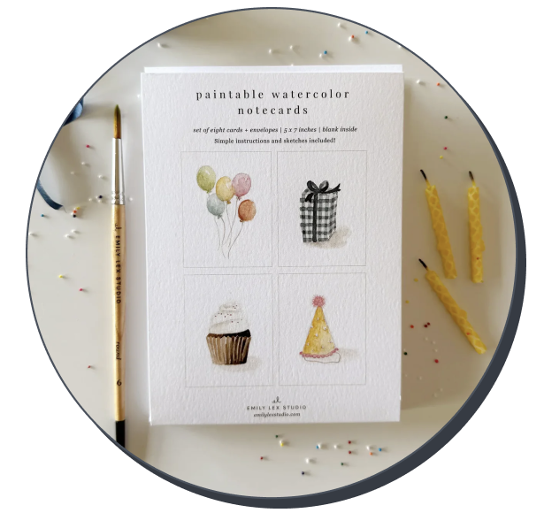 Paintable Watercolor Notecards