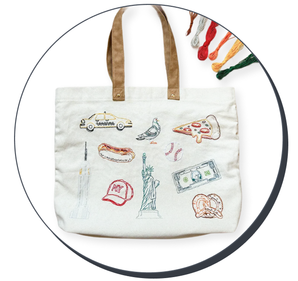 DIY Embroidery Tote Bag