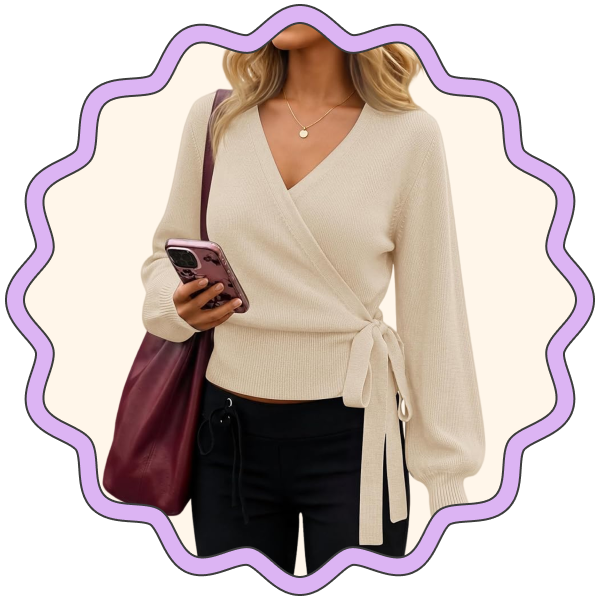 Zesica V-Neck Wrap Sweater