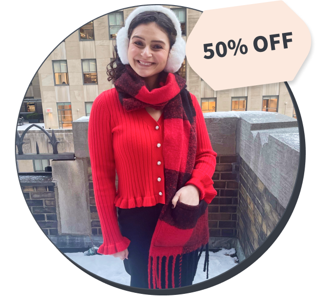 Lands' End Brushed Blanket Fringe Scarf