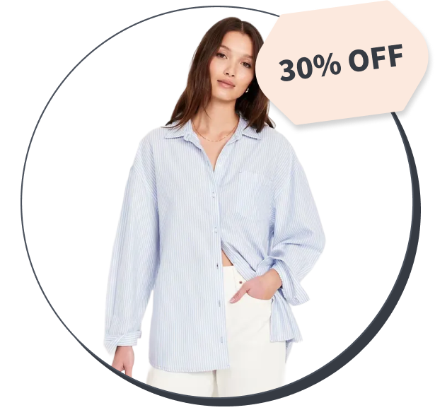 Old Navy Oversized Button-Down Boyfriend Shirt