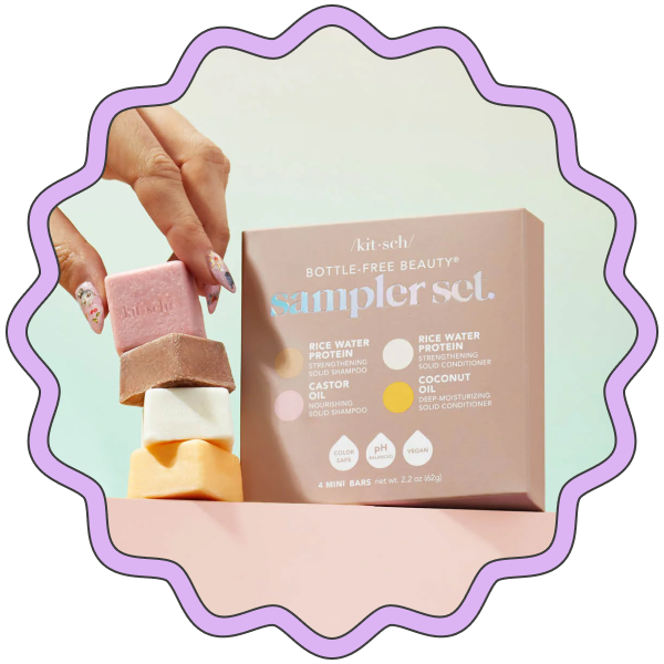 Kitsch Shampoo & Conditioner Solid Bar Sampler Set