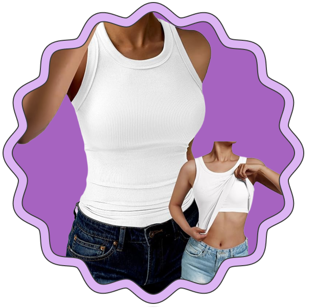 GKBK Tank Top with Built-In Bra