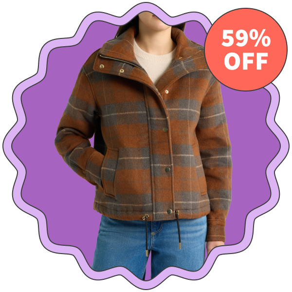 Bernardo Plaid Bomber Jacket