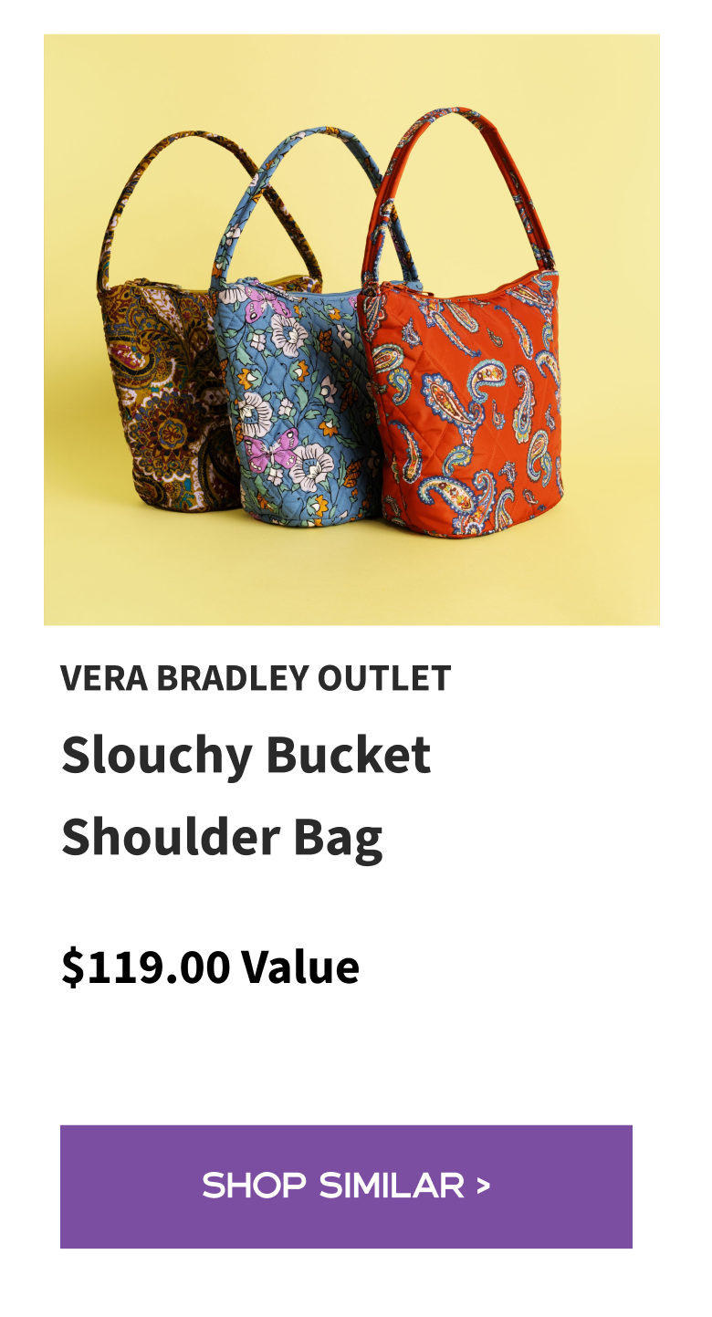 Vera Bradley Outlet Slouchy Bucket Shoulder Bag
