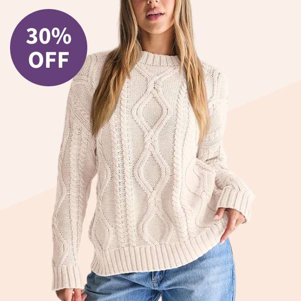 Trendy Queen Cable Knit Sweater