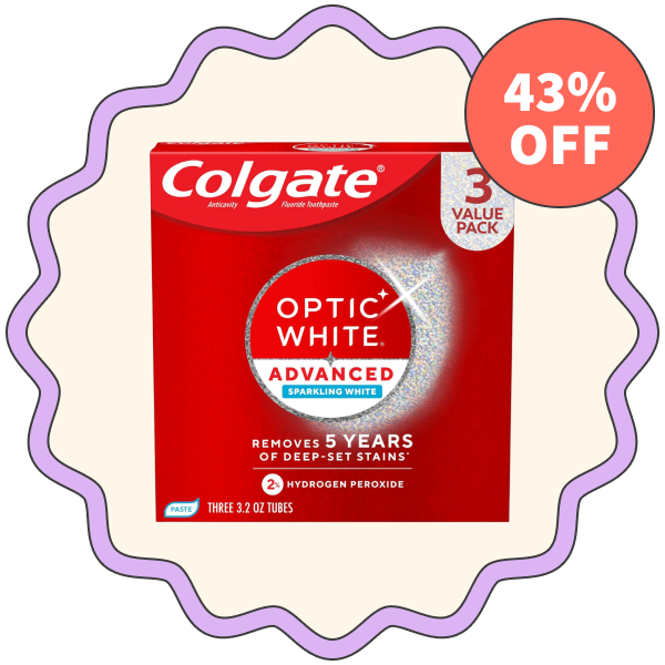 Colgate Optic White Advanced Hydrogen Peroxide Toothpaste (Pack of 3)