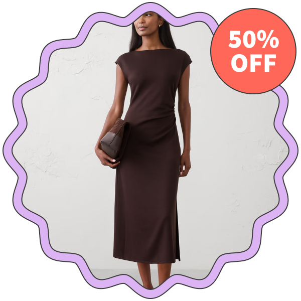 Banana Republic Factory Side-Shirred Midi Dress