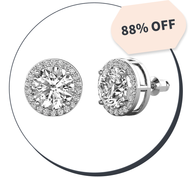 Cate & Chloe Ariel 18k White Gold Earrings