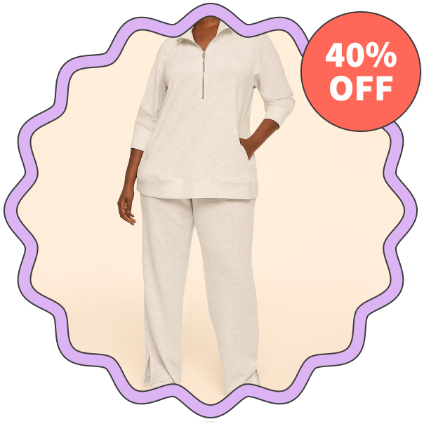 Lane Bryant LIVI Journey Heathered Sweatshirt and Pants