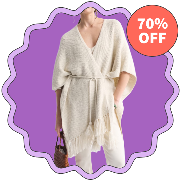 Abercrombie & Fitch Fringe Belted Cardigan