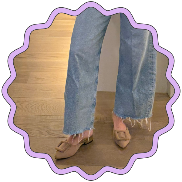 Divanne Buckle Suede Mule Loafers →